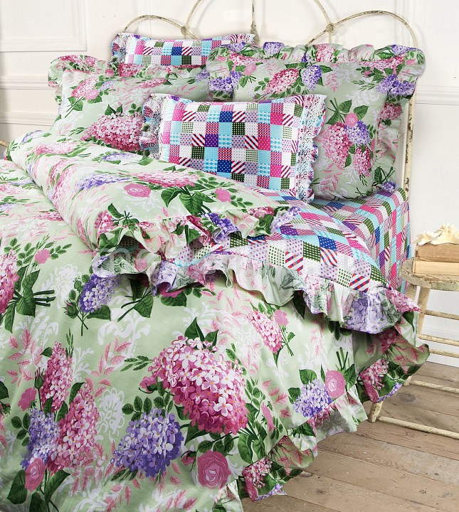 

Комплект двуспальный Lilac, Голубой;зеленый;розовый