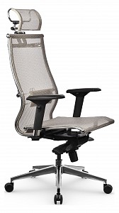 Компьютерное кресло S-3.051 MPES, молочный, сетка, экокожа