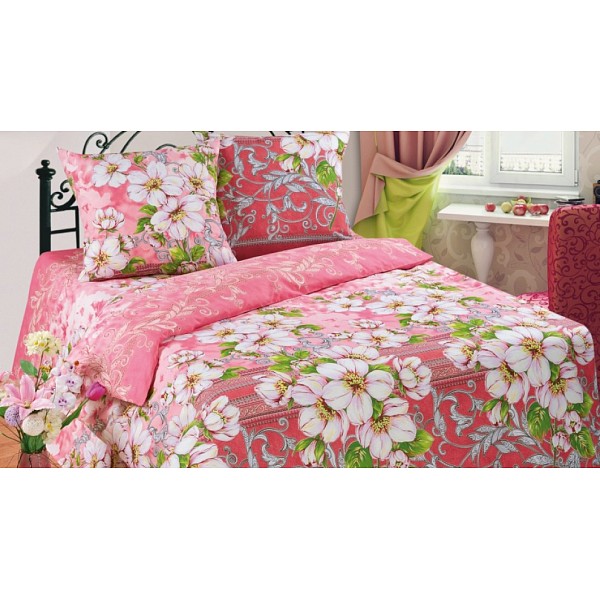 

Комплект полутораспальный Apple blossoms, Apple blossoms, Розовый
