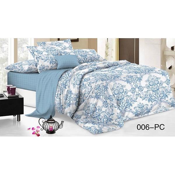 

Комплект евростандарт Pure cotton, Белый;голубой, Pure cotton