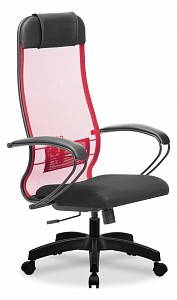 Компьютерное кресло МЕТТА-11(MPRU), красный, черный, сетка, экокожа