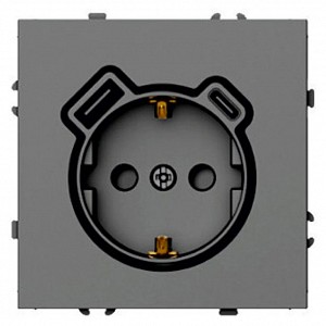 Розетка с заземлением и со шторкой и 2хUSB type A и C, без рамки Эмили 50219