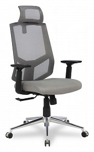 Кресло офисное HLC-1500HLX, серый, полиэстер, сетка капроновая