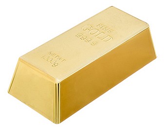 Ограничитель дверной (16.5x8x4.5 см) Золотой слиток 26018