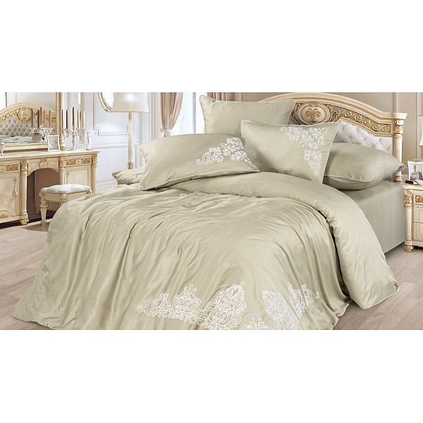 

Комплект евростандарт Bamboo Satin, Светло-бежевый, Bamboo Satin