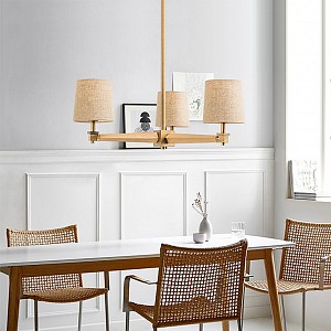 Люстра на штанге Imperiumloft Jorgenson White/Light wood 203578-26 (Китай)