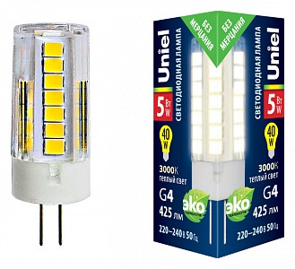 Лампа светодиодная [LED] Uniel G4 5W 3000K