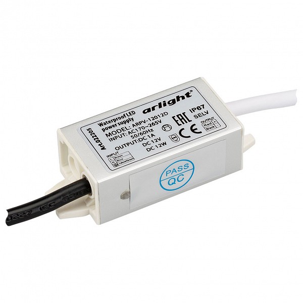 

Блок питания 12В 12Вт ARPV-12012-D (12V, 1.0A, 12W), 12В 12Вт ARPV-12012-D (12V, 1.0A, 12W)
