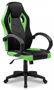 Геймерское кресло Kard, зеленый, черный, кожа искусственная, сетка
