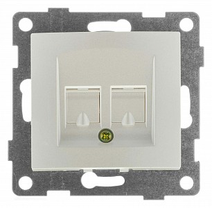 Розетка двойная телефонная RJ-12 BRAVO С10Т2-028