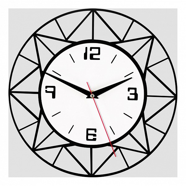 

Настенные часы (30x30 см) Узор KD-039-105, Белый;черный, (30x30 см) Узор KD-039-105