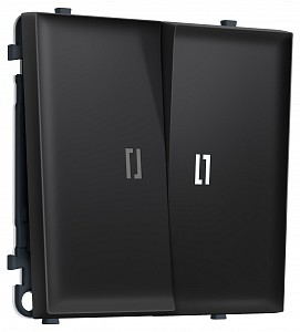 Выключатель проходной двухклавишный с подсветкой без рамки MS MS804035