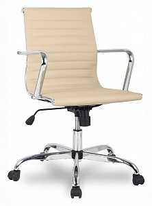 Кресло офисное H-966L-2, бежевый, кожа искусственная