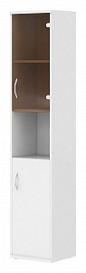 Шкаф 2-х дверный Imago белый, бронзовый 