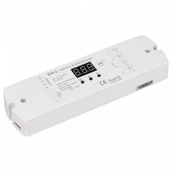 

Декодер DMX SMART-K16-DMX (12-24V, 4x5A), SMART-K16-DMX (12-24V, 4x5A)