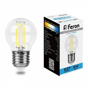 Лампа светодиодная [LED] Feron E27 9W 6400K