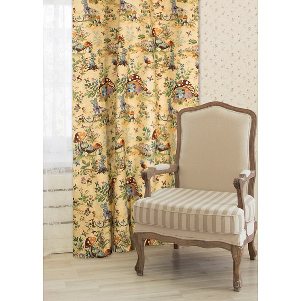 

Портьера (140x270 см) 2 шт. Souris Drole, Бежевый;зеленый, (140x270 см) 2 шт. Souris Drole