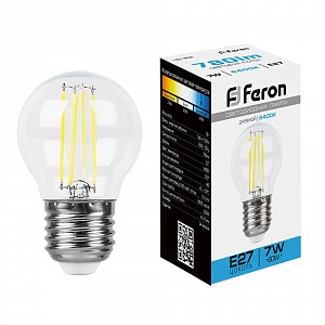 Лампа светодиодная [LED] Feron E27 7W 6400K