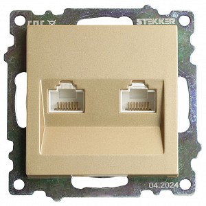 Розетка двойная Ethernet RJ-45 без рамки Катрин 50009