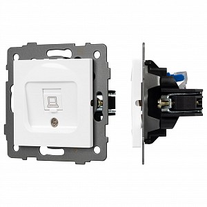 Розетка Ethernet RJ-45 и со шторками, без рамки SCT 49842