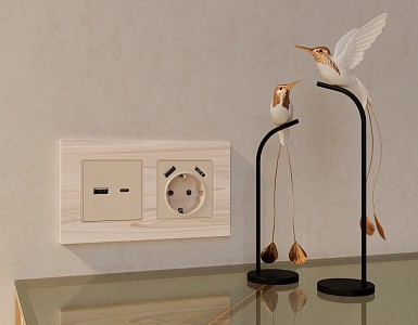 Накладка для розетки с заземлением и со шторками и 2хUSB type A Quant AP3290
