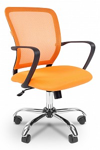Кресло Chairman 698, оранжевый, сетка, ткань