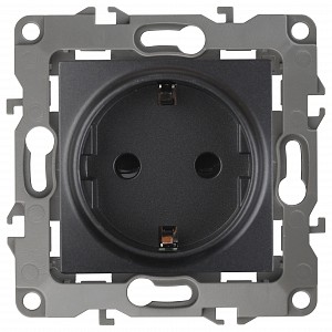 Розетка с заземлением и со шторкой, без рамки Эра 12 12-2102-05 Розетка с заземлением и со шторкой, без рамки Эра 12 12-2102-05