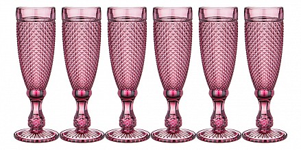 Набор из 6 бокалов для шампанского Гранат 781-152