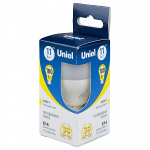 Лампа светодиодная [LED] Uniel E14 11W 3000K