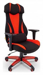 Геймерское кресло Chairman Game 14, красный, черный, текстиль