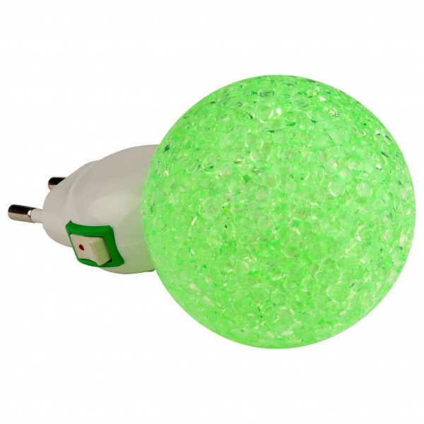 фото Ночник DTL-309-Шар/GREEN/1LED/0,1W Uniel