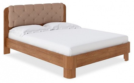 Полутораспальная кровать Wood Home 1  антик с брашированием  