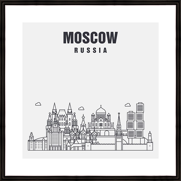 фото Картина (40х40 см) Moscow BE-103-442 Ekoramka