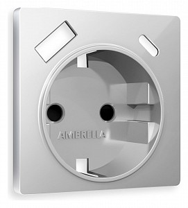 Накладка для розетки с заземлением и со шторками и 2хUSB type A и C Quant AP4100