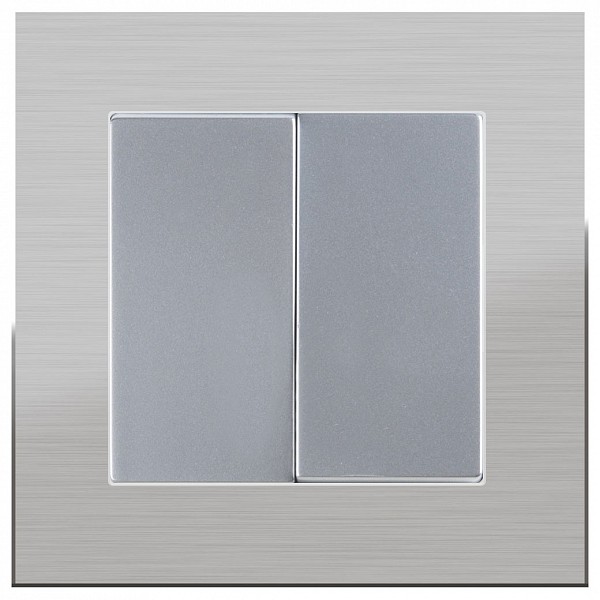 

Выключатель проходной двухклавишный без рамки Aluminium(Серебряный) WL06-SW-2G-2W-LED+WL06-SW-2G-2W, без рамки Aluminium(Серебряный) WL06-SW-2G-2W-LED+WL06-SW-2G-2W