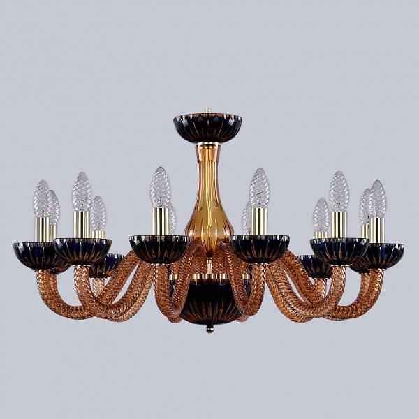 

Подвесная люстра Ivele Crystal 1308/12/240 G Am/Amber-Blue/H-1K, Ivele Crystal 1308/12/240 G Am/Amber-Blue/H-1K