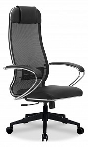 Кресло офисное МЕТТА-5.1(MPES), черный, сетка, экокожа