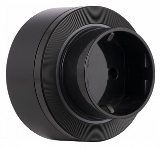 Розетка с заземлением на треке Am-track-sockets-39 397952TS/ES Black