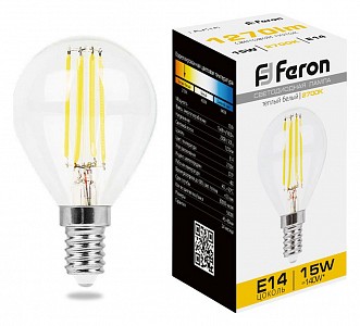 Лампа светодиодная [LED] Feron E14 15W 2700K