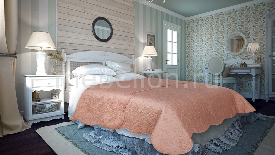 

Покрывало евростандарт Damask, Damask, Персиковый