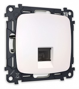 Розетка Ethernet RJ-45 и со шторками, без рамки Quant MO212010