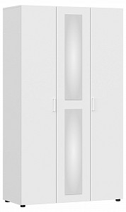 Шкаф 3-х дверный Токио (белый текстурный, зеркальный) 