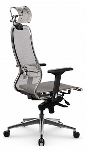 Кресло офисное S-3.041 MPES, белый, сетка, экокожа