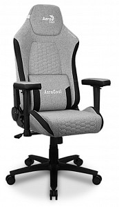Игровое кресло Aerocool Crown, светло-серый, черный, микрофибра, ткань
