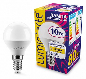 Лампа светодиодная [LED] Luminarte E14 10W 3000K