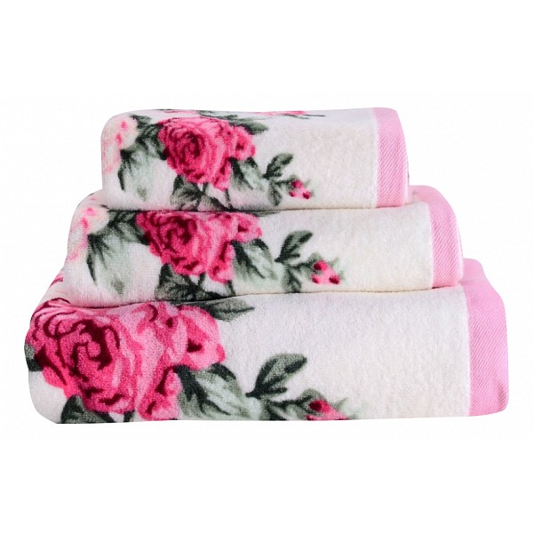 

Полотенце для лица (40x70 см) Rosy, Белый;розовый, (40x70 см) Rosy