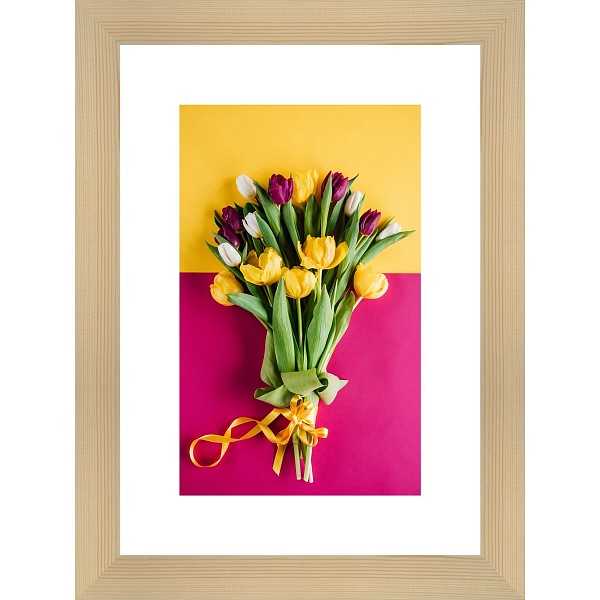 фото Картина (30х40 см) Букет весенних тюльпанов BE-103-188 Ekoramka