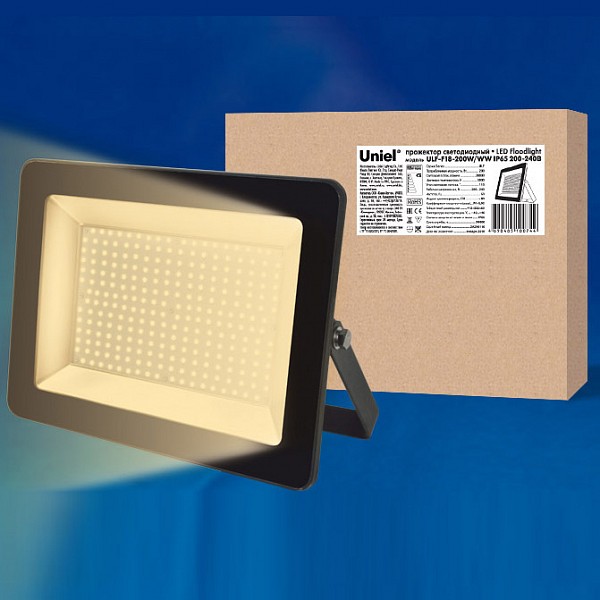 

Настенный прожектор ULF-F18 ULF-F18-200W/WW IP65 200-240В BLACK, ULF-F18 ULF-F18-200W/WW IP65 200-240В BLACK
