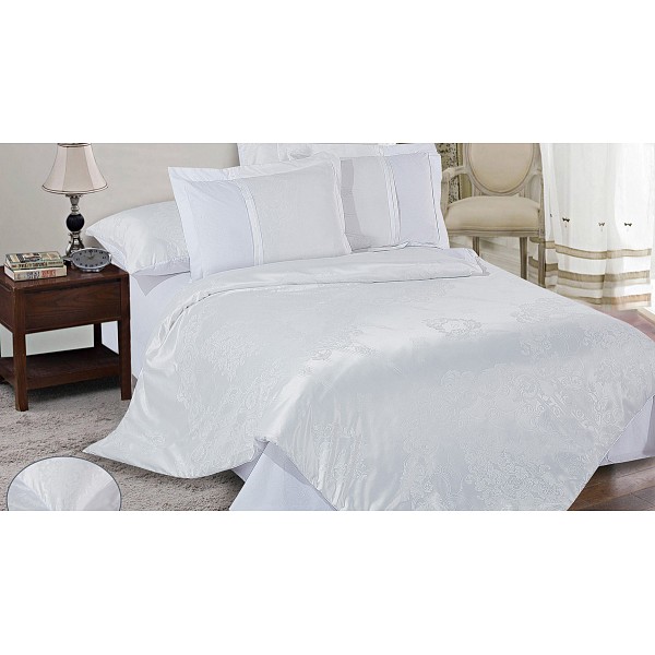 

Комплект евростандарт Satin jacquard, Белый, Satin jacquard