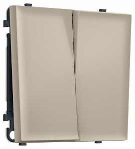 Выключатель проходной двухклавишный без рамки MS MS343020